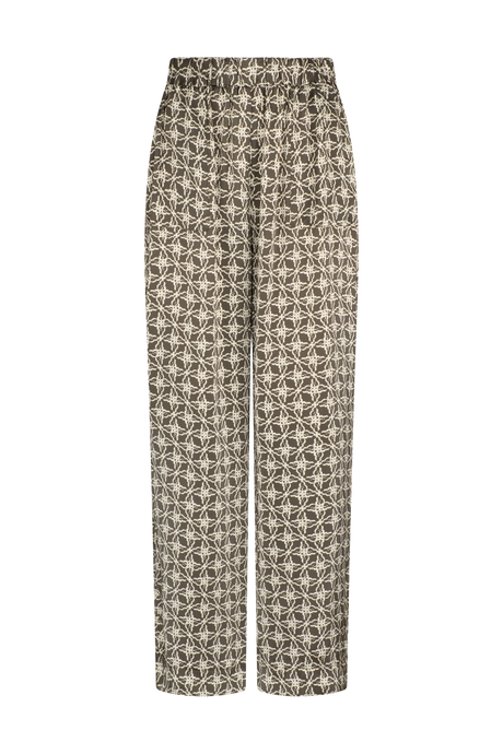 Ada Silk Slouch Pant | Olive