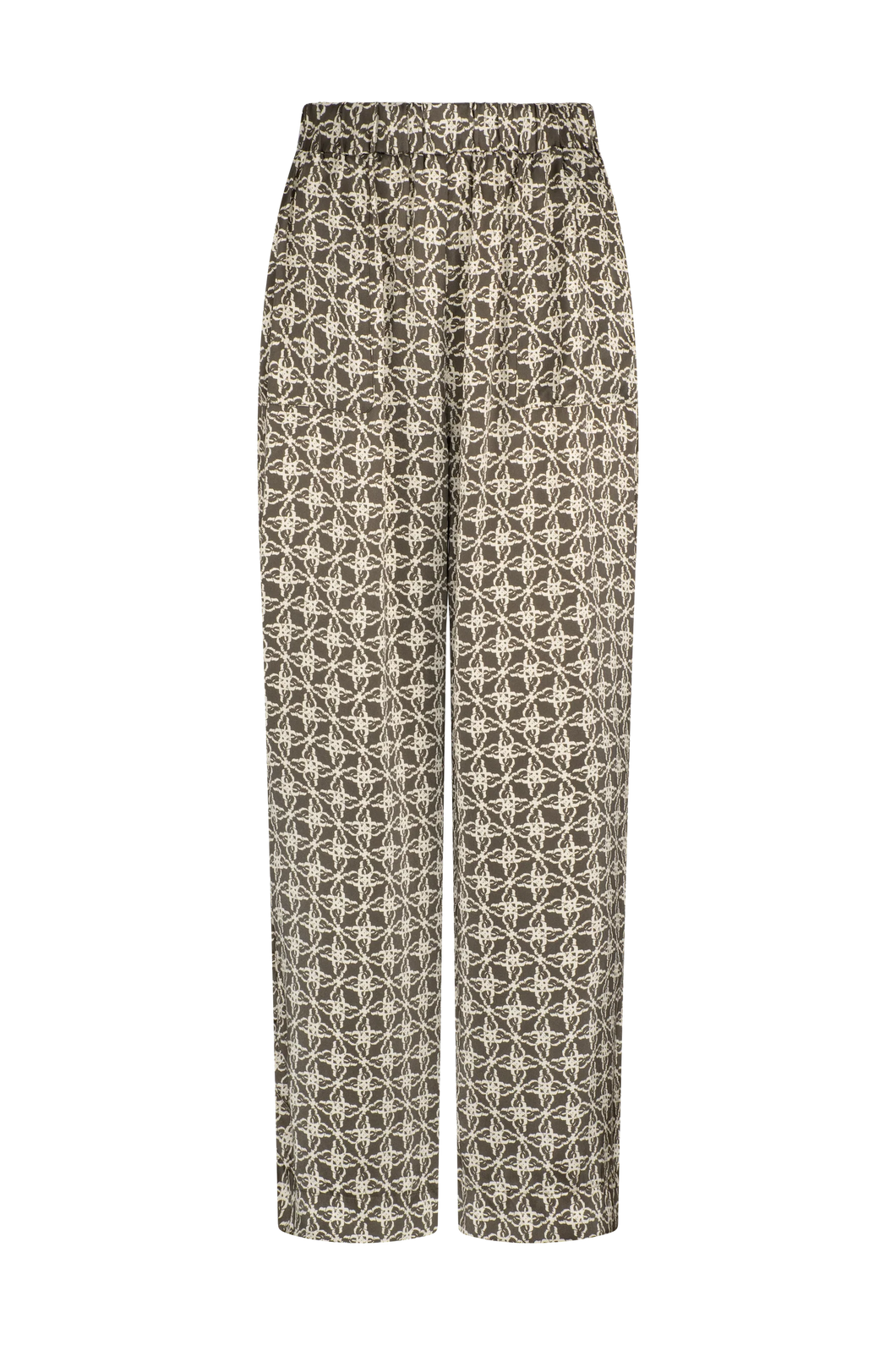 Ada Silk Slouch Pant | Olive