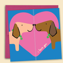 Load image into Gallery viewer, I Love You Dachsound Card