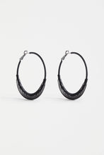 Load image into Gallery viewer, Solf Hoop Earring | Black