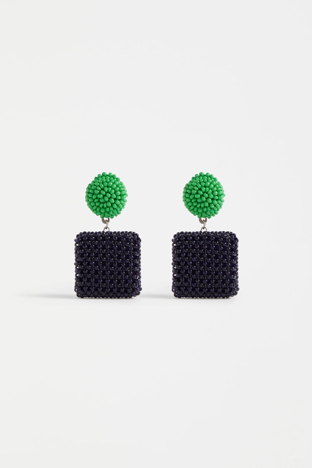 Gara Long Drop Earring | Bright Navy