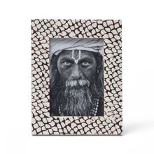 Load image into Gallery viewer, Chandra Photo Frame | Dark Tan &amp; White