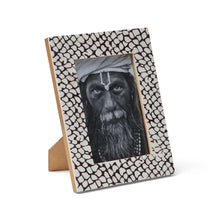 Load image into Gallery viewer, Chandra Photo Frame | Dark Tan &amp; White