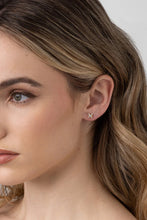 Load image into Gallery viewer, Lauren Soft Gold Clear Stud