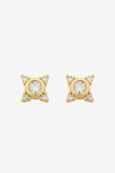 Lauren Soft Gold Clear Stud