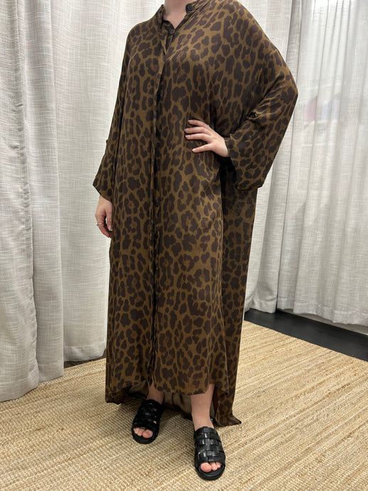 Leopard Shirt Dress | Mocha