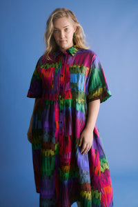 Linen Light Dress | Lind Dark Print