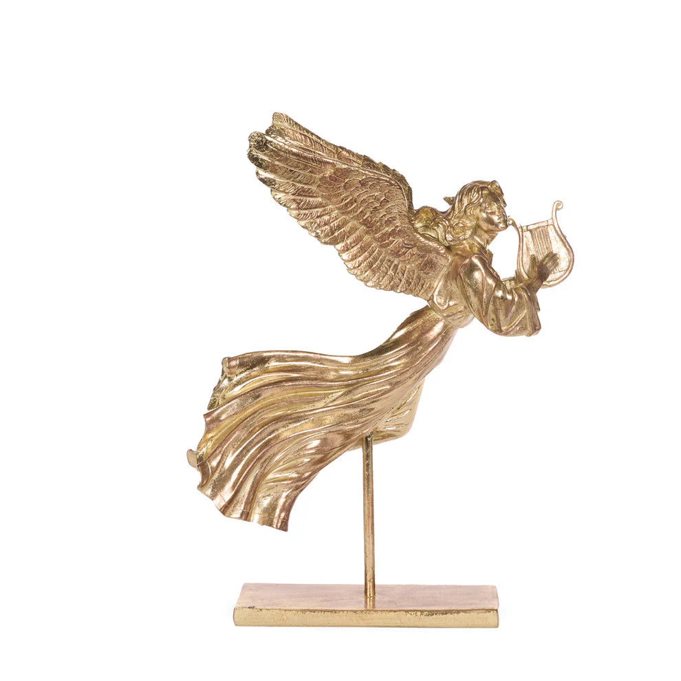 47 cm Gilded Angel with Harp