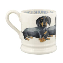 Load image into Gallery viewer, Dogs Black &amp; Tan Dachshund 1/2 Pint Mug