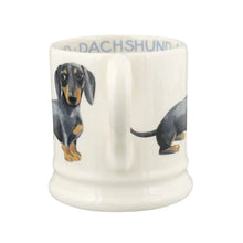 Load image into Gallery viewer, Dogs Black &amp; Tan Dachshund 1/2 Pint Mug