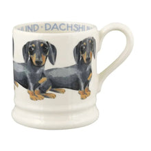 Load image into Gallery viewer, Dogs Black &amp; Tan Dachshund 1/2 Pint Mug