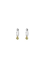 Load image into Gallery viewer, Eva Peridot Hoops | Sterling Silver
