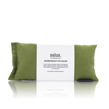 Load image into Gallery viewer, Green aromatherapy eye pillow with packaging on a white background