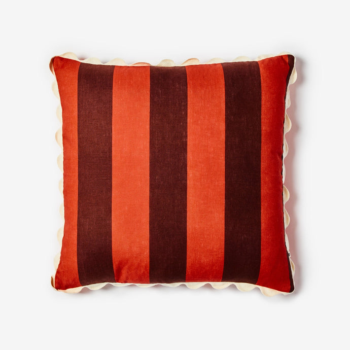 Big Stripe Burgundy Cushion