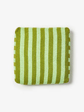 Load image into Gallery viewer, Boucle Stripe Pouffe | Olive Green