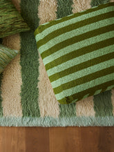 Load image into Gallery viewer, Boucle Stripe Pouffe | Olive Green