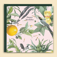 Load image into Gallery viewer, Happy Birthday Birds and Lemons Card
