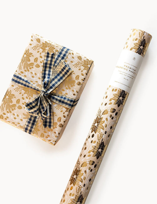 Gift Wrap Roll 3m | Christmas Holly