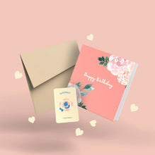 Load image into Gallery viewer, Happy Birthday Peach Floral Card