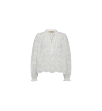 Load image into Gallery viewer, Tazzin Caza Blouse | White