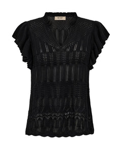 Ryett Knit Blouse | Black