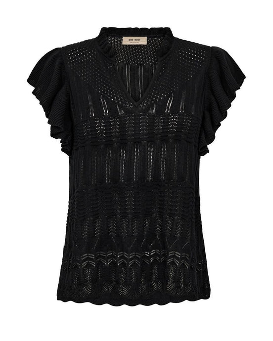Ryett Knit Blouse | Black