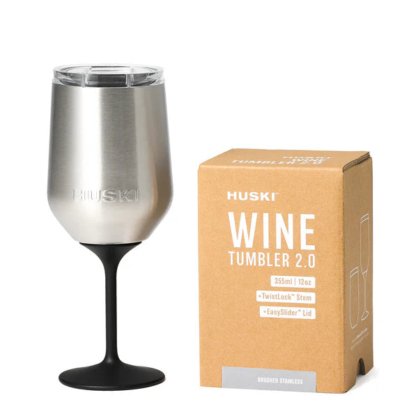 Huski Wine Tumbler 2.0 | Brushed Stainless