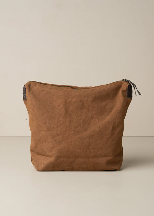Journey Canvas Makeup Bag | Cinnamon