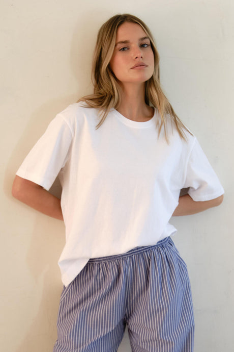 Stevie Slouchy Tee / White