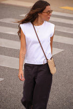 Load image into Gallery viewer, Extended Shoulder Tee / White