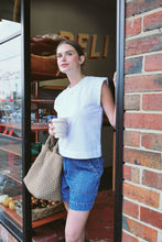 Load image into Gallery viewer, Extended Shoulder Tee / White