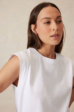 Load image into Gallery viewer, Extended Shoulder Tee / White