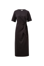 Load image into Gallery viewer, Allora Tie Midi Tee Dress | Phantom