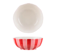 Load image into Gallery viewer, Medium Bowl | Pink &amp; Red Stripes