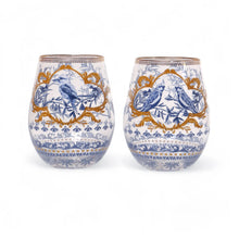 Load image into Gallery viewer, Glass Tumblers Large Pieces of Poetry (Set of 2 Glasses)