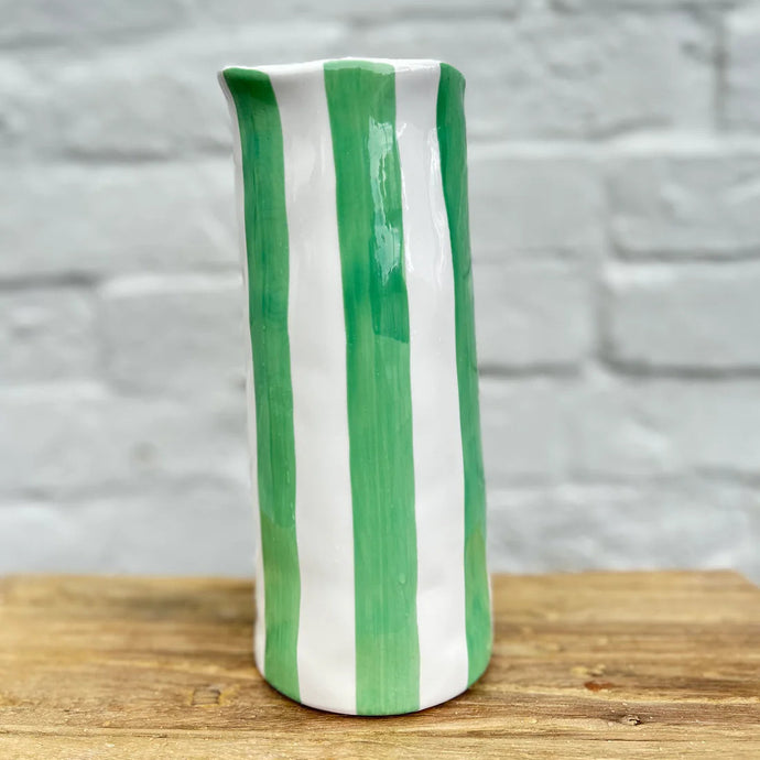 Medium Vase | Mint Green Stripe