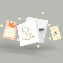 Load image into Gallery viewer, Welcome Baby Elephant Card | Gold