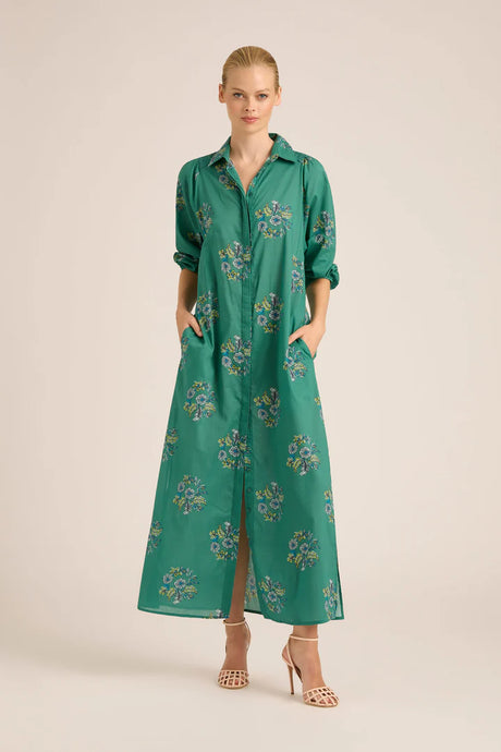 Stevie Fall Cupro Dress | Mint Wreath