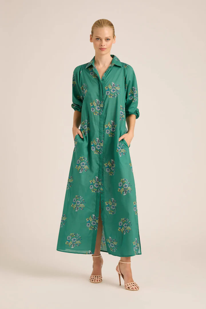Stevie Fall Cupro Dress | Mint Wreath