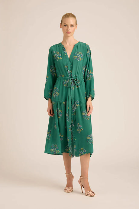 Daisy Boo Fall Cupro Midi Dress | Mint Wreath