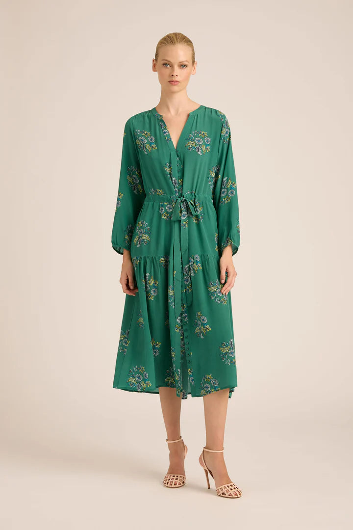 Daisy Boo Fall Cupro Midi Dress | Mint Wreath