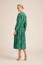 Load image into Gallery viewer, Daisy Boo Fall Cupro Midi Dress | Mint Wreath