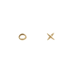 Kiss Hug Studs | Gold