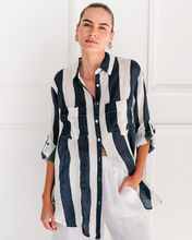 Load image into Gallery viewer, Stripe Shirt | Navy Stripe