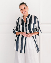 Load image into Gallery viewer, Stripe Shirt | Navy Stripe