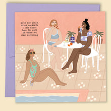 Load image into Gallery viewer, Let's Eat Pizza And Drink Cocktails Card