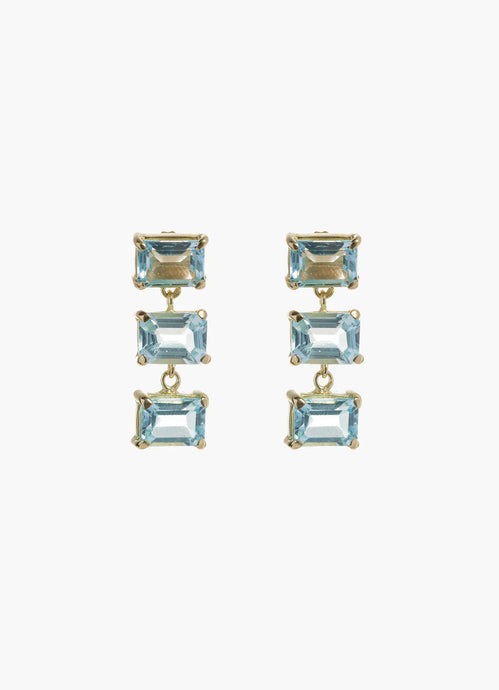 Louise Multi Blue Topaz Drop | Gold