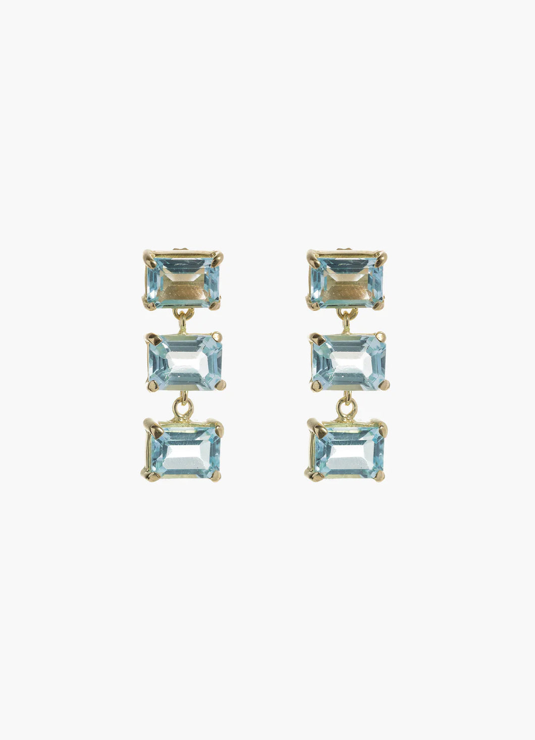 Louise Multi Blue Topaz Drop | Gold