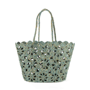 Jane | Crochet Basket | Celadon Gold
