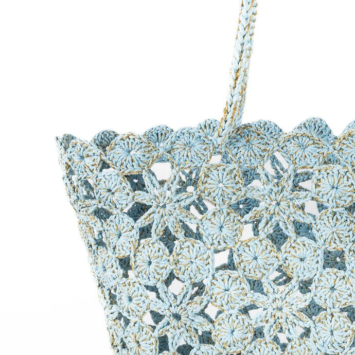 Jane | Crochet Basket | Hydrangea + Gold